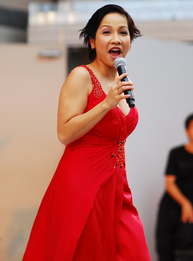 Sức hút từ giọng hát trong veo, cao vút của Mỹ Linh đôi khi bị ảnh hưởng bởi những trang phục cô chọn chưa phù hợp.